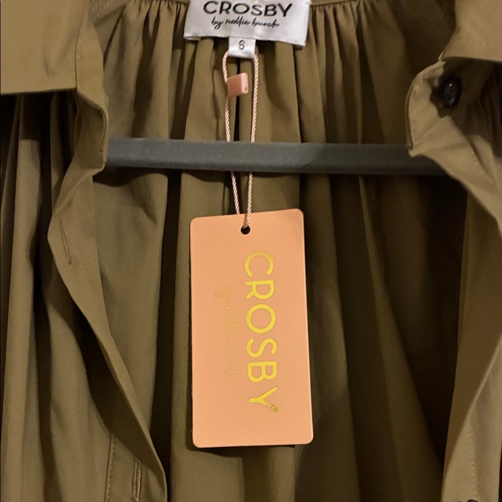 CROSBY by Mollie Burch Olive Button-Up Midi Dress - Picture 4 of 7